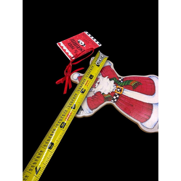 Mary Engelbreit Christmas Ornament Santa Part of Gift Collection Series Wood 5" - Picture 6 of 7
